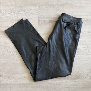 Black Genuine Leather Pants